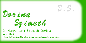 dorina szimeth business card